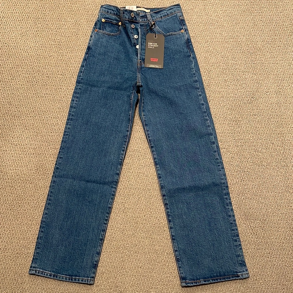 RIBCAGE STRAIGHT ANKLE SZ 25 LEVIS
